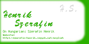 henrik szerafin business card